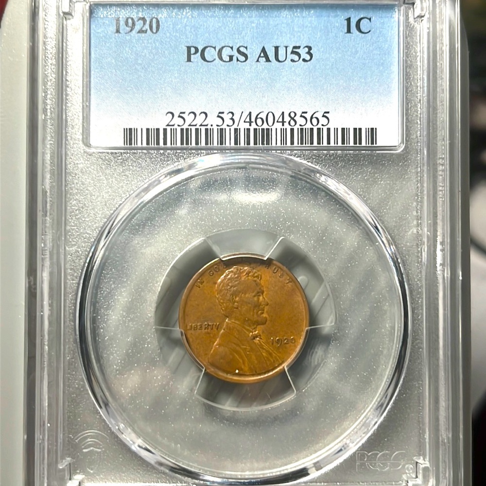 1920 Penny PCGS AU53.
